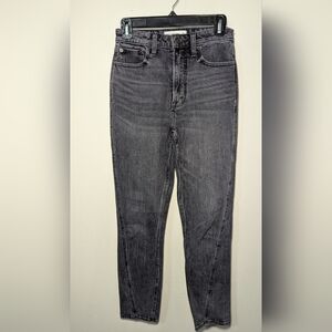 Abercrombie & Fitch Skinny Jeans Gray High Rise Curve Love Women's Size 0S 25"